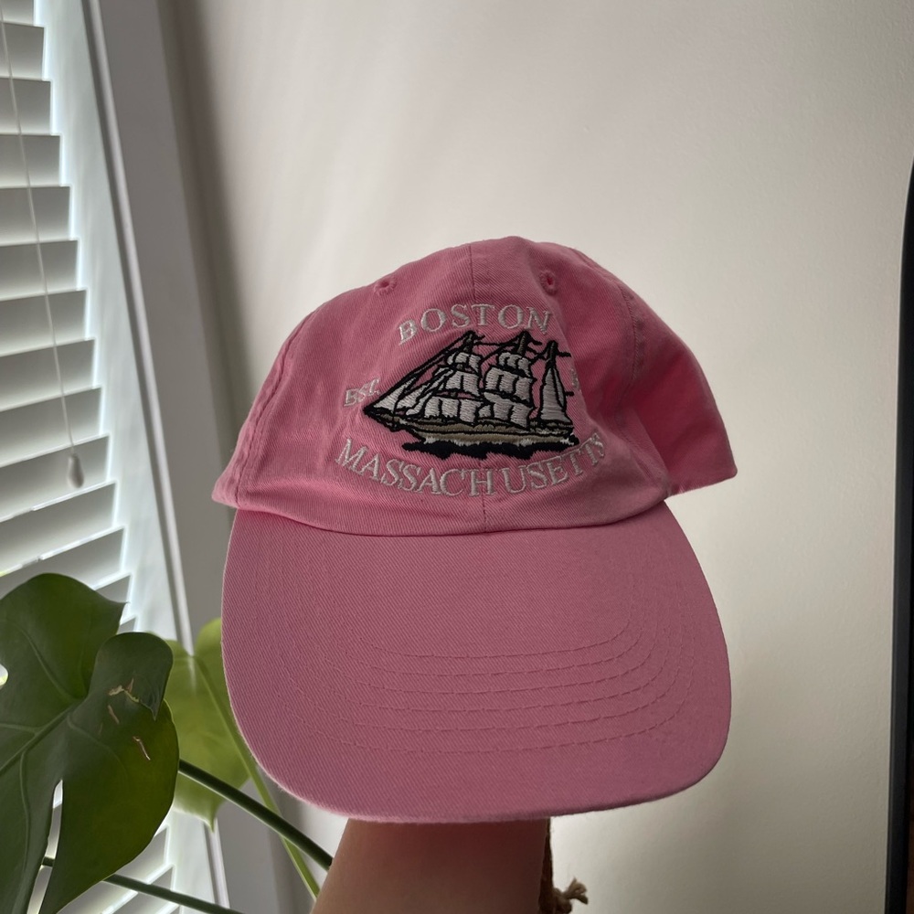 Vintage Boston pink cotton cap